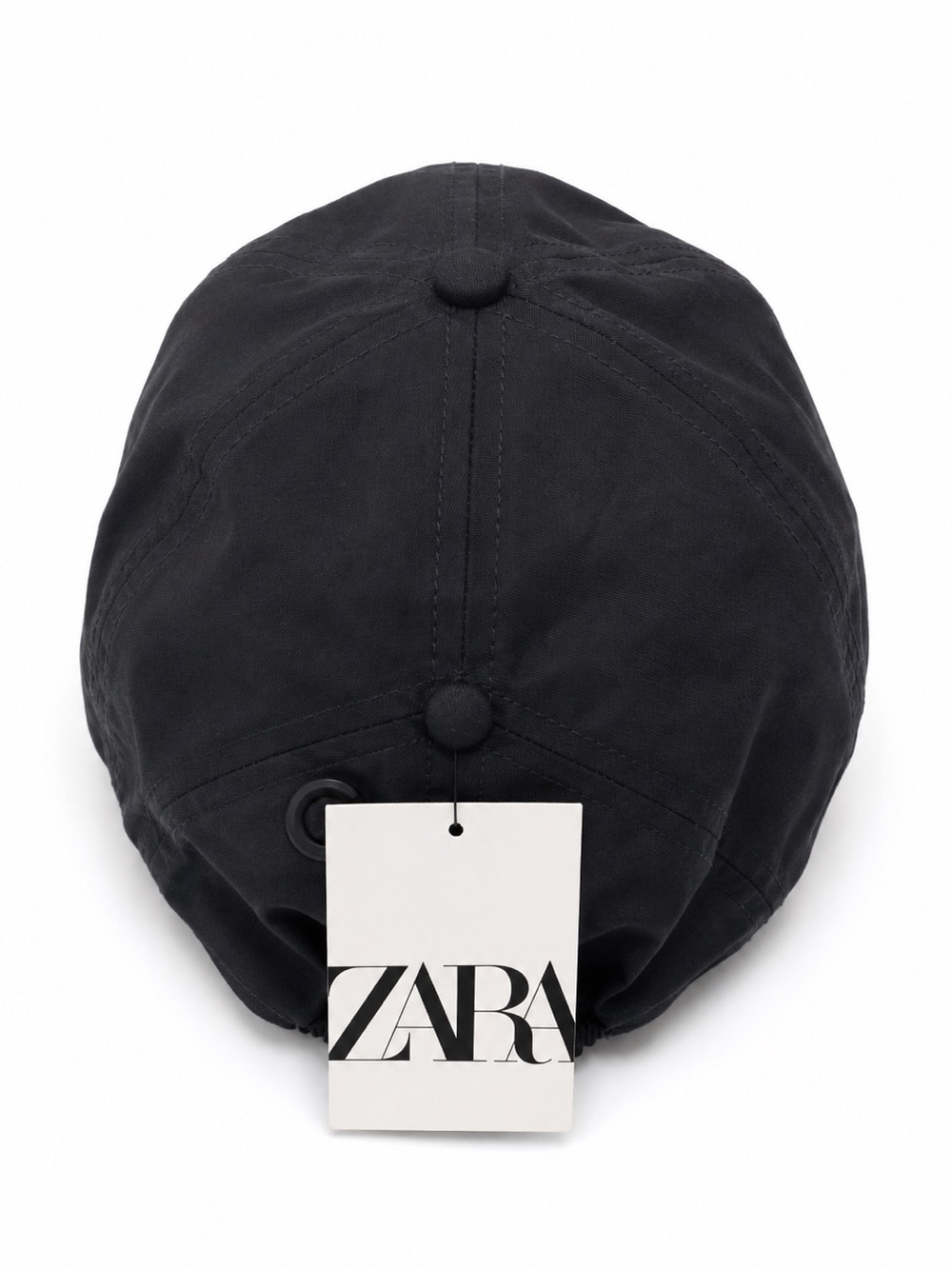 ZARA Black Water Repellent Windproof Stretch Baseball Cap Hat Size M NWT - Picture 2 of 4